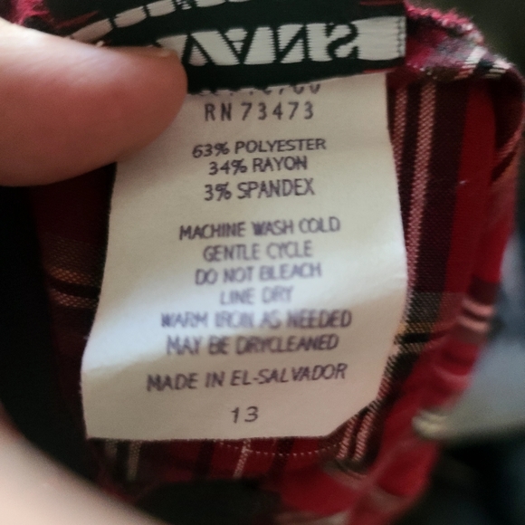 Tracy Evans red tartan plaid mini skirt sz13 - Picture 5 of 6